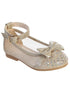 Girls Multi Color Mesh Rhinestone Bow Ballet Flats 5-8 Toddler - SophiasStyle.com